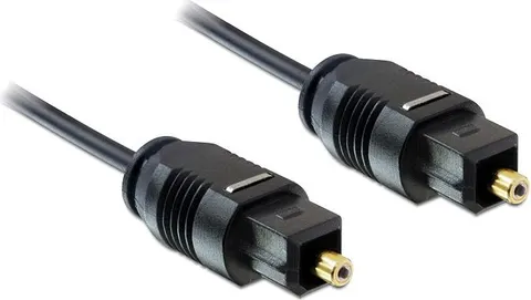 DELOCK καλώδιο ήχου Toslink 82879, gold plated, 2.2mm, 1m, μαύρο