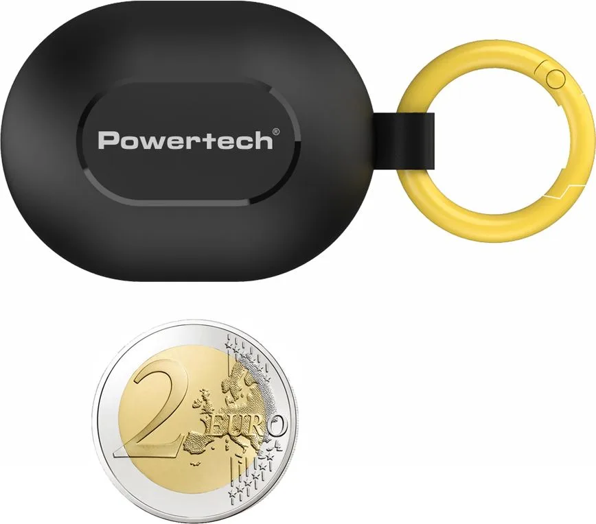 POWERTECH earphones με θήκη φόρτισης PT-1392, True Wireless, 6mm, 25/230mAh, μαύρα — εικόνα 2