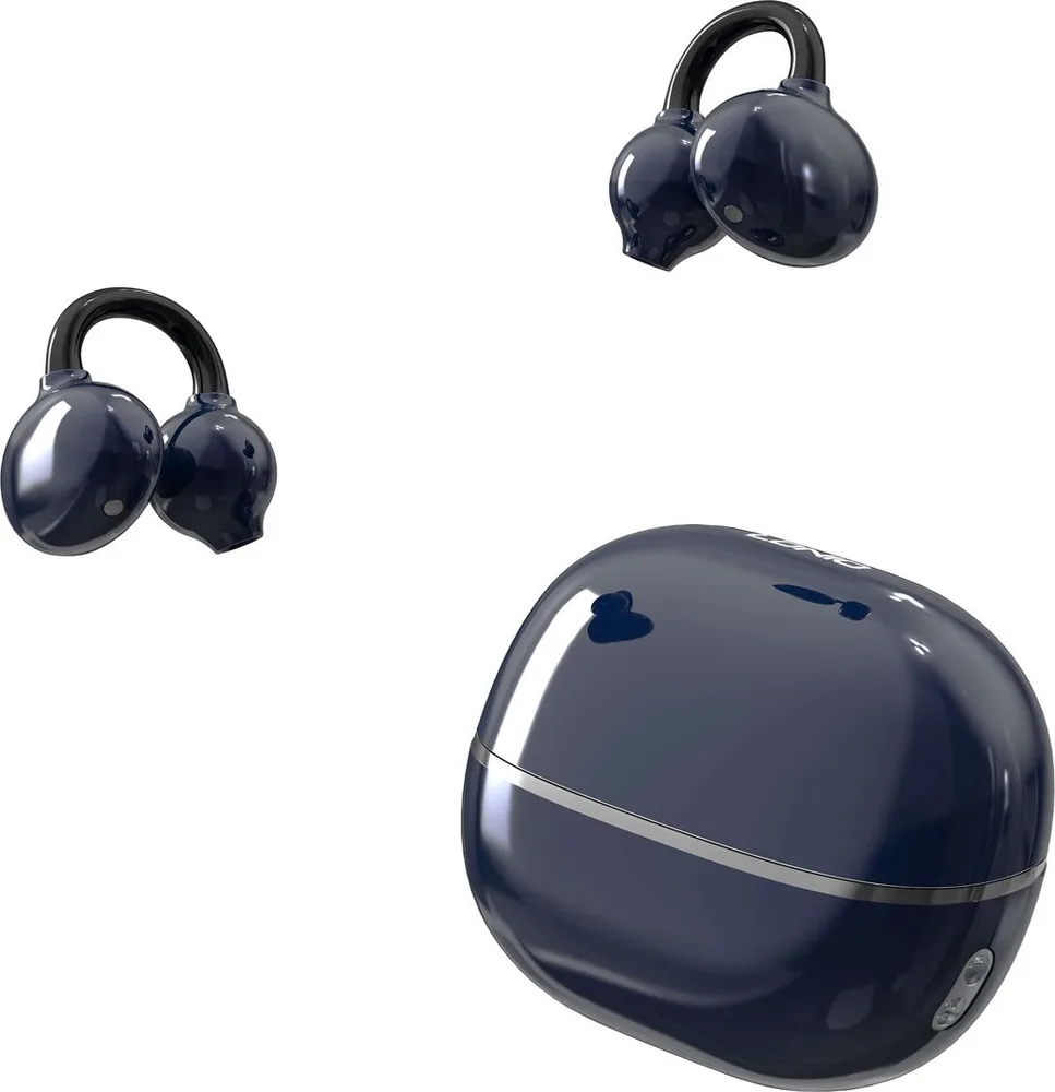 LDNIO earphones με θήκη φόρτισης T09, OWS, Φ10mm, 35/400mAh, μπλε — εικόνα 7
