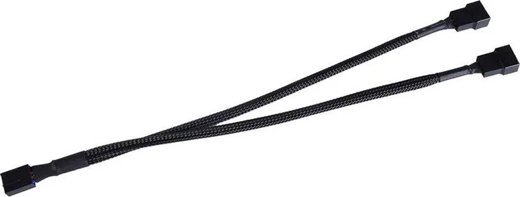 POWERTECH καλώδιο 4-pin pwm σε 2x 4-pin pwm CAB-W048, 0.15m, μαύρο — εικόνα 2