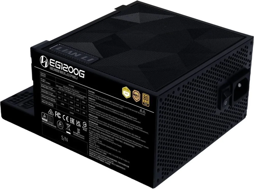 LIAN LI Edge 1200W Black 80+ Gold (with USB HUB), Fully Modular ATX PSU — εικόνα 5
