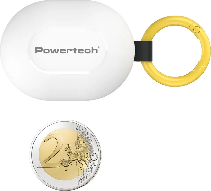 POWERTECH earphones με θήκη φόρτισης PT-1393, True Wireless, 6mm, 25/230mAh, λευκά — εικόνα 2