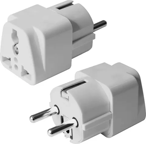 POWERTECH αντάπτορας ρεύματος PT-1544 German type/Universal, copper, λευκός