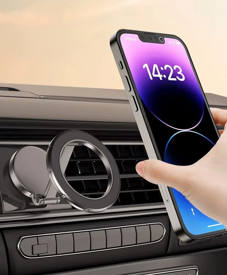 POWERTECH βάση smartphone αυτοκινήτου PT-1356 για ταμπλό, μαγνητική, μαύρη — εικόνα 6