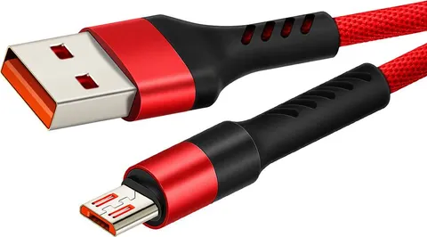 CABLETIME καλώδιο micro USB σε USB CT-C165-P05, 2.4A, 480Mbps, 1m, κόκκινο