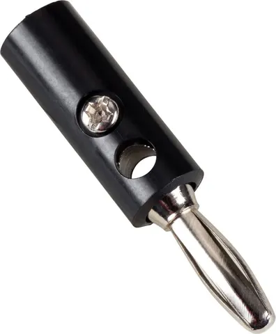 POWERTECH βύσμα μπανάνα plug CAB-V038, αρσενικό, 4.5mm, μαύρο, 4τμχ