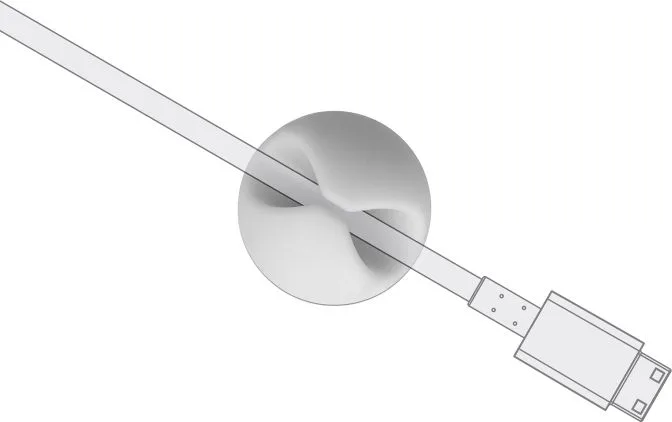 POWERTECH οργανωτές καλωδίων TIES-074, 1 θέση, Φ5mm, λευκό, 10τμχ — εικόνα 2