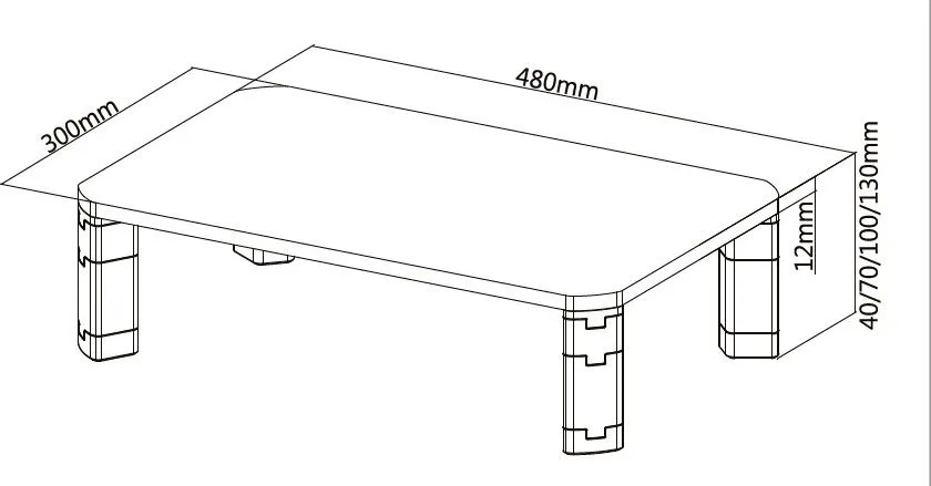 BRATECK επιτραπέζια βάση οθόνης/laptop AMS-6, 17-32", έως 20kg — εικόνα 5