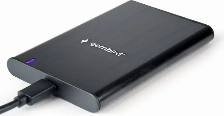GEMBIRD U3S6 θήκη για HDD 2.5" USB 3.0 Type C, ΑΛΟΥΜΙΝΙΟ, μαύρη — εικόνα 2