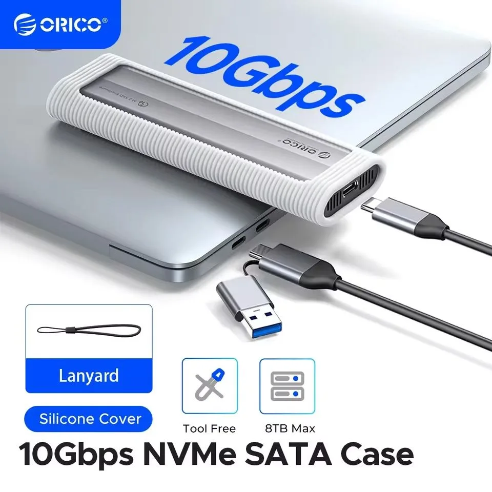 ORICO θήκη για M.2 NVME/NGFF SSD AXM2S-G2, 10Gbps, tool free, γκρι — εικόνα 2