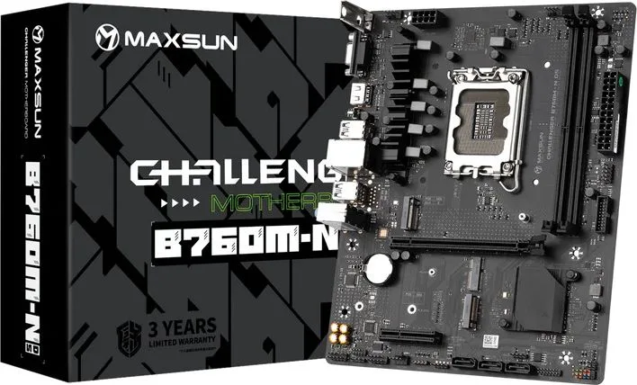 MAXSUN μητρική Challenger B760M-N D5, 2x DDR5, s1700, USB 3.2, 1G LAN, M-ATX — εικόνα 4
