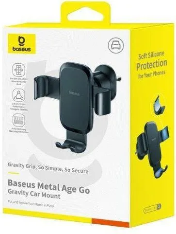 BASEUS Metal AGE GO, βάση ΣΤΗΡΙΞΗΣ ΚΙΝΗΤΟΥ, ΑΕΡΑΓΩΓΟΥ, μαύρο — εικόνα 3