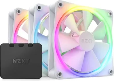 NZXT F120 RGB Case Fan με Σύνδεση 4-Pin PWM 3τμχ Λευκό