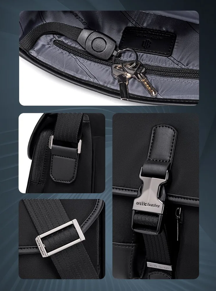 ARCTIC HUNTER τσάντα ώμου KB00827, 6L, μαύρη — εικόνα 5