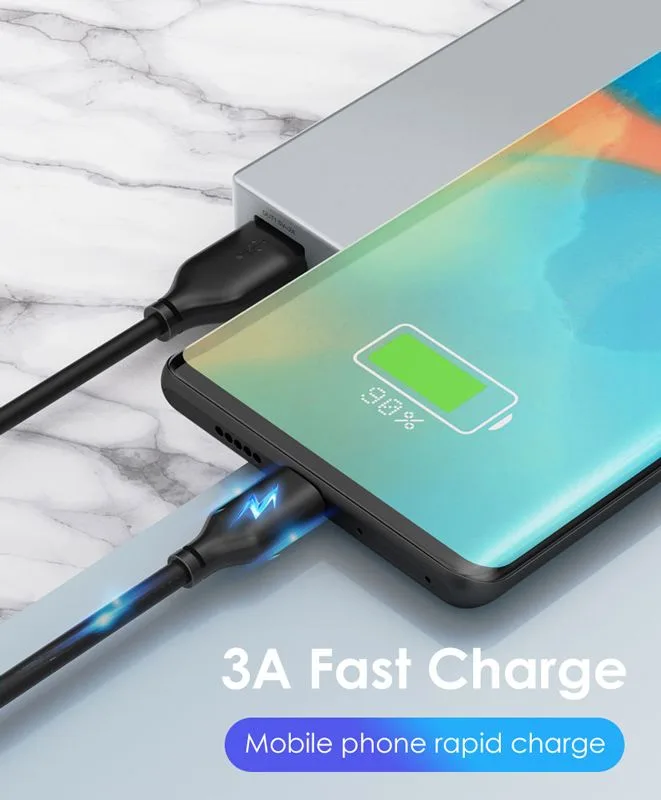 CABLETIME καλώδιο USB-C σε USB CT-CMAMN1, 3A, 480Mbps, 1m, μπλε — εικόνα 3