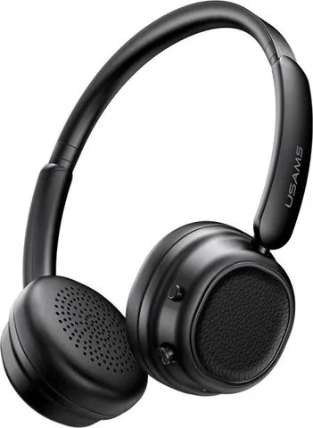 USAMS headphones SR01, ασύρματα, ANC, Φ40mm, 350mAh, μαύρα