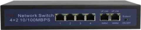 LONGSE PoE switch HT412, 4x LAN port & 2x WAN port, 10/100Mbps