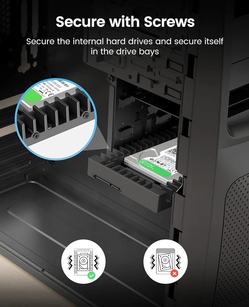 ORICO tray 3.5" για 2.5" HDD/SSD 1125SS-V1, 6Gbps, μαύρο — εικόνα 3