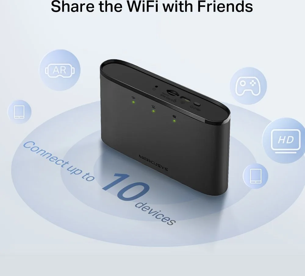 MERCUSYS router MT110, 4G LTE, WiFi 150 Mbps, 2200mAh, Ver. 2.0 — εικόνα 5