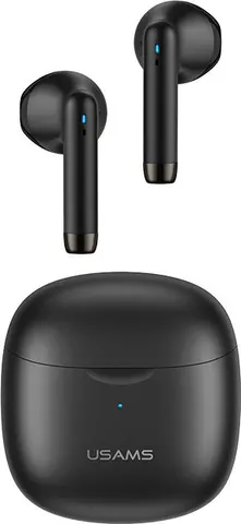 USAMS earphones IA04 με θήκη φόρτισης, True Wireless, Φ13mm, μαύρα