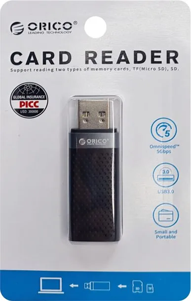 ORICO card reader CS2D-A3 για SD & Micro SD, USB 3.0, μαύρο — εικόνα 4