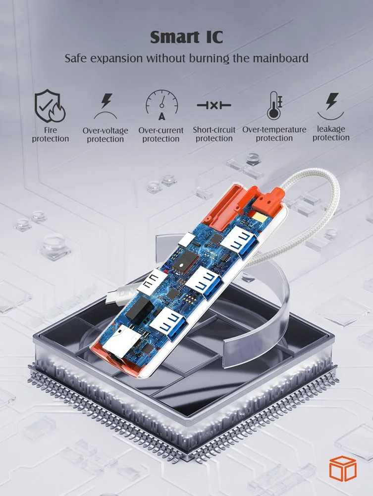 LDNIO docking station DS-26H, 6 θυρών, USB-C σύνδεση, 4K, 100W PD, λευκό — εικόνα 7