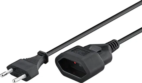 GOOBAY μπαλαντέζα προέκταση ρεύματος 50510, Europlug, 2x 0.75mm², 5m, μαύρη