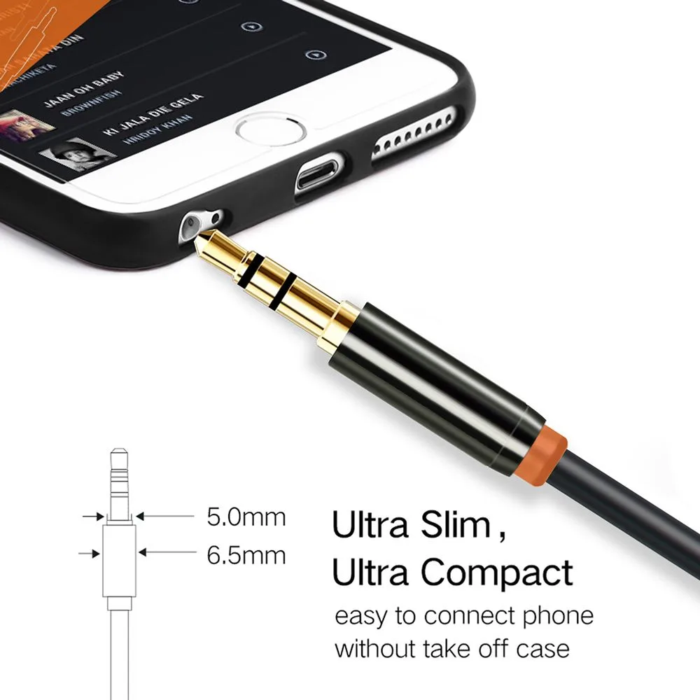 CABLETIME καλώδιο προέκτασης ήχου 3.5mm CT-AV311-P11FG, gold plated, 0.5m, μαύρο — εικόνα 2