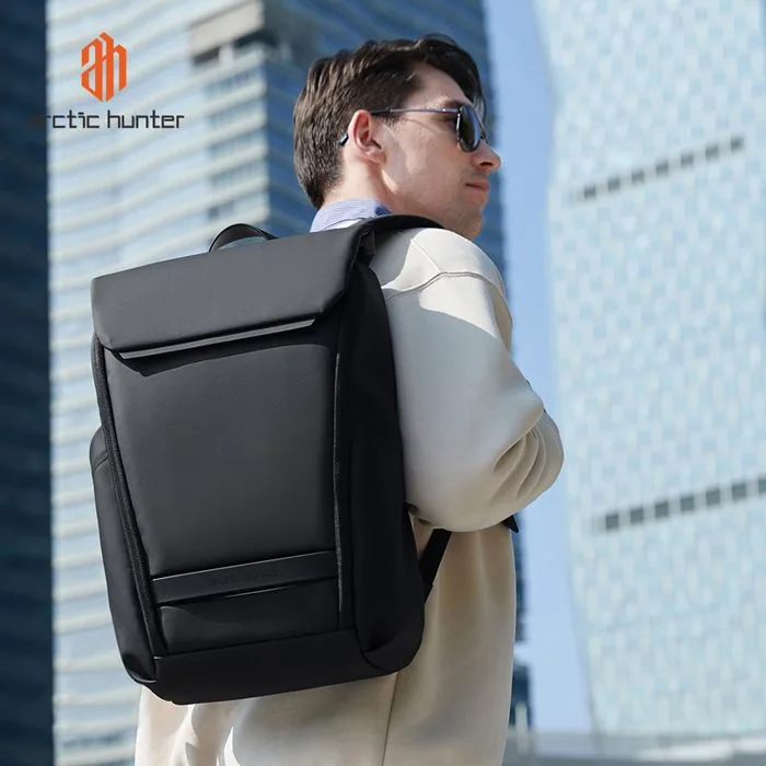 ARCTIC HUNTER τσάντα πλάτης B00559 με θήκη laptop 15.6", 21L, μαύρη — εικόνα 3