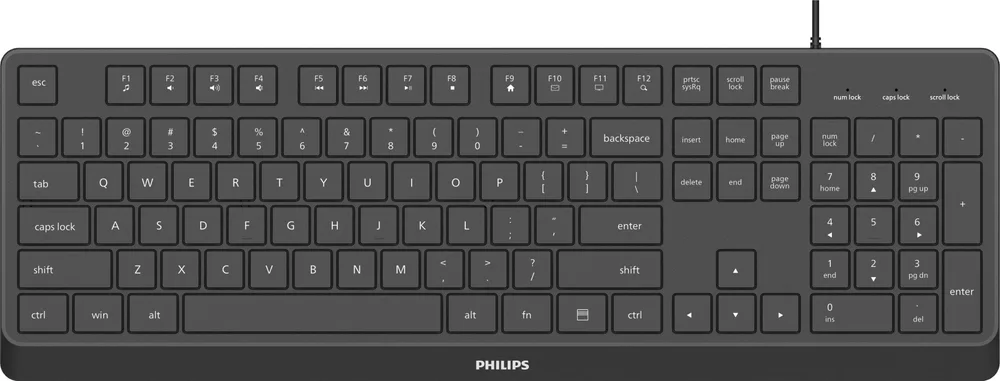 PHILIPS SPK6238 ενσύρματο πληκτρολόγιο, μαύρο, GR — εικόνα 3