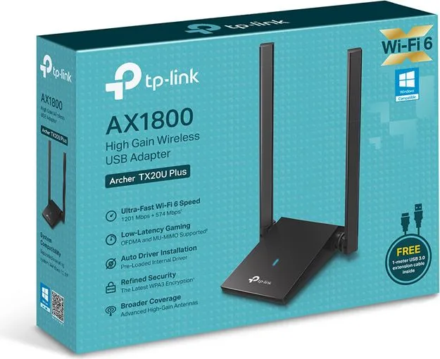 TP-LINK ασύρματος USB αντάπτορας δικτύου Archer TX20U Plus, 1800Mbps V.1 — εικόνα 6