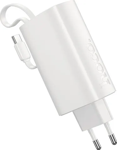 HOCO J148 Handy PD20W Power Bank τοίχου, με καλώδιο Type-C, 5.000MAH, λευκό