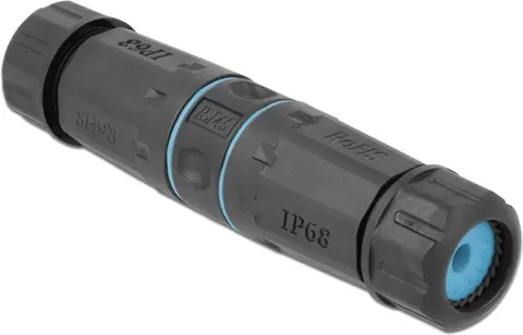 DELOCK αδιάβροχος αμφίδρομος σύνδεσμος RJ45 Cat.6A 86693, μπλε