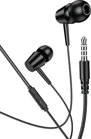 KAKUSIGA earphones με μικρόφωνο KSC-1303, 3.5mm σύνδεση, 10mm, 1.1m, μαύρα