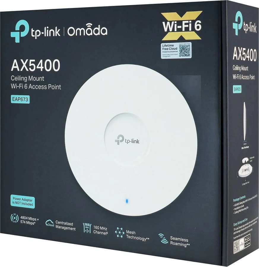 TP-LINK access point EAP673, οροφής, WiFi 6, 5400Mbps AX5400, Mesh, V1.0 — εικόνα 4