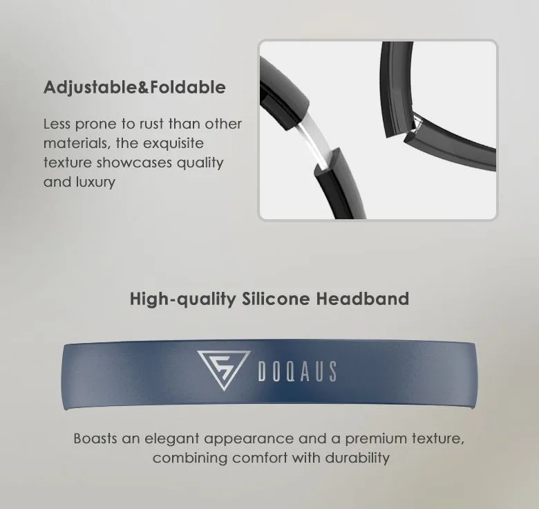 DOQAUS headphones DESIGN 2, ασύρματα & ενσύρματα, Φ40mm, 600mAh, μαύρα — εικόνα 8