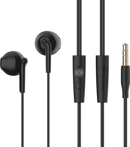 CELEBRAT earphones με μικρόφωνο G34, 3.5mm σύνδεση, 14mm, 1.2m, μαύρα