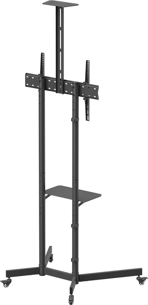 BRATECK βάση τηλεόρασης δαπέδου T1042T, 37-70", έως 45kg, με ράφια & ροδάκια — εικόνα 6