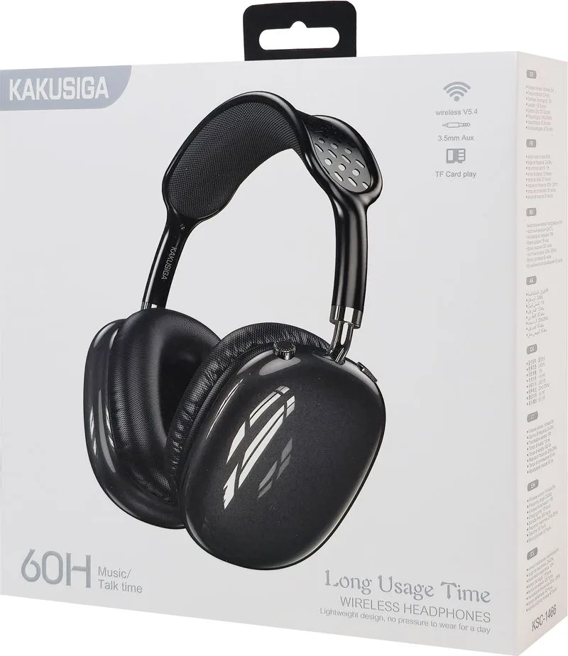 KAKUSIGA headphones KSC-1466, ασύρματα & ενσύρματα, micro SD, 40mm, 400mAh, μαύρα — εικόνα 4