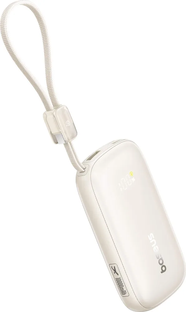 BASEUS Enerfill FC21 QPOW3 Ultra, Powerbank, 10000MAh, με καλώδιο Lightning, 22.5W, με ΨΗΦΙΑΚΗ οθόνη, ΤΙΤΑΝΙΟ — εικόνα 3