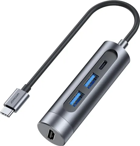 JOYROOM docking station S-H113-DG, 4 θυρών, USB-C, 100W PD, 4K, γκρι
