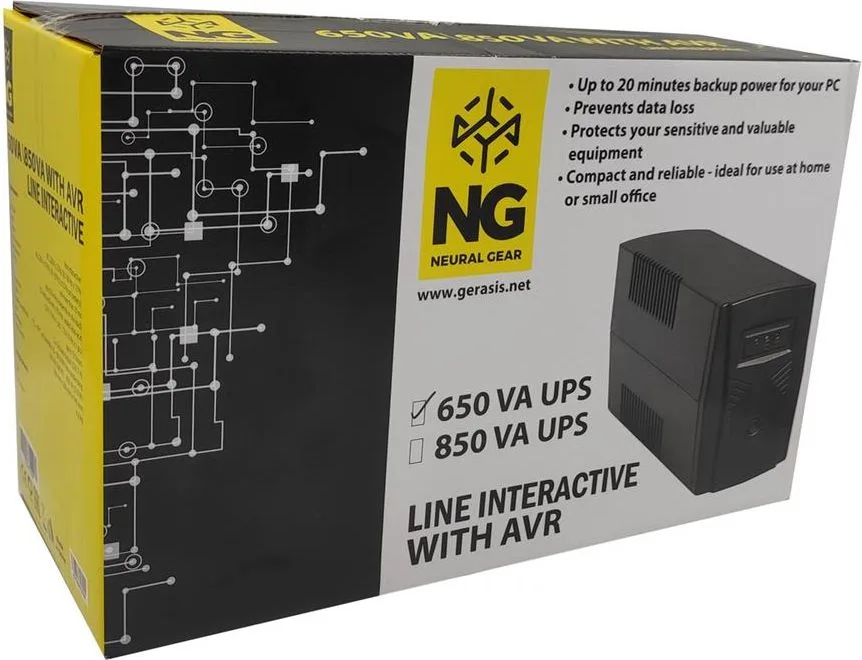 NG UPS 650VA/390W με AVR, Line Interactive, 2 Schuko, 1x 12v7A USB θύρα & RJ11-RJ45 — εικόνα 2