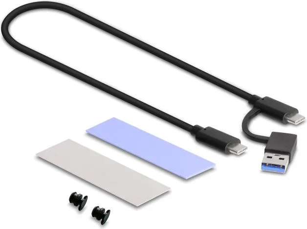 DELOCK θήκη για M.2 NVMe PCIe/SATA SSD 42019, tool free, 10Gbps, μαύρη — εικόνα 8