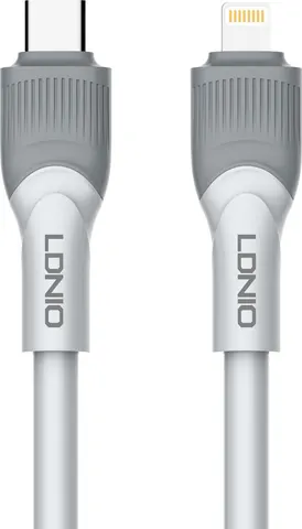 LDNIO καλώδιο Lightning σε USB-C LC602I, 30W PD, 2m, γκρι