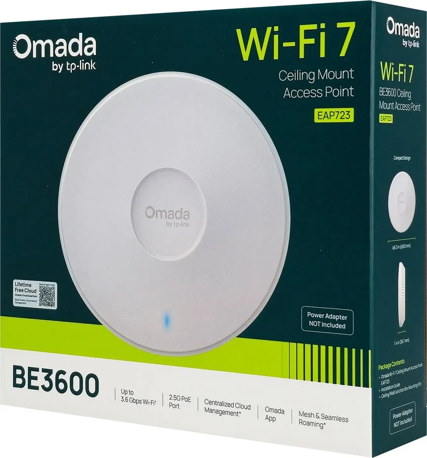TP-LINK access point EAP723, οροφής, WiFi 7, 3600Mbps BE3600, Mesh, V2.20 — εικόνα 4