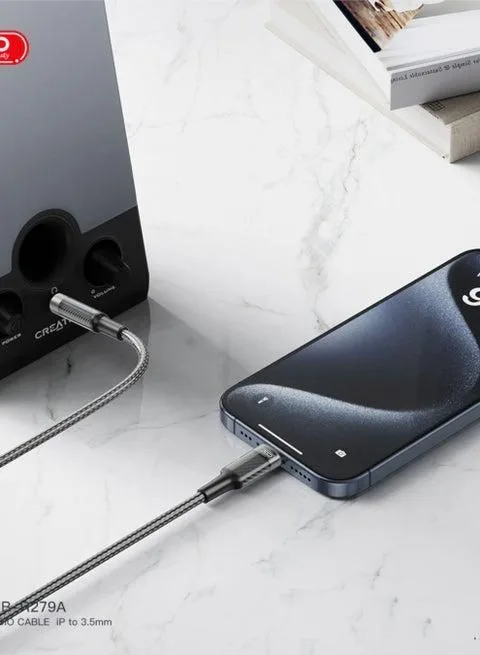 XO NB-R297A, καλώδιο ήχου Lightning ΣΕ 3.5mm, μαύρο — εικόνα 2