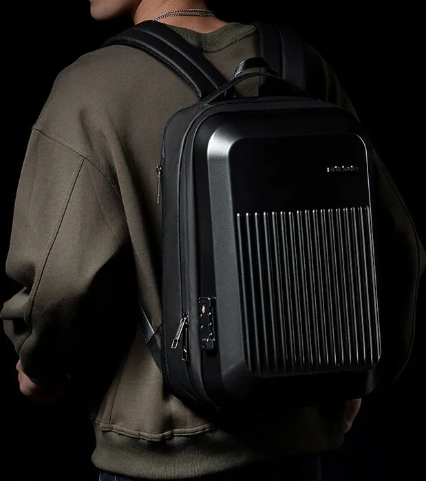 ARCTIC HUNTER τσάντα πλάτης B00487 με θήκη laptop 15.6", λουκέτο TSA, 22L, μαύρη — εικόνα 6