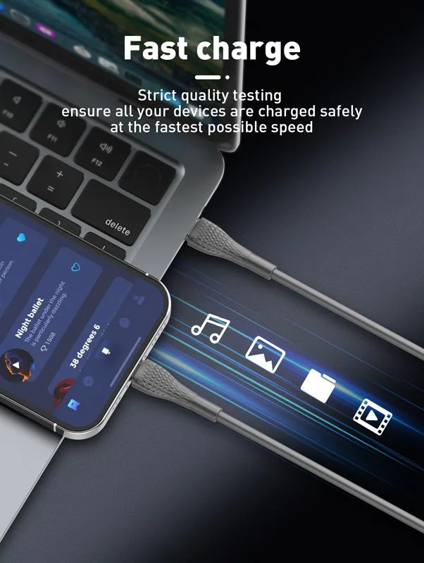 LDNIO καλώδιο Lightning σε USB-C LC672I, 30W PD, 2m, μπλε — εικόνα 3