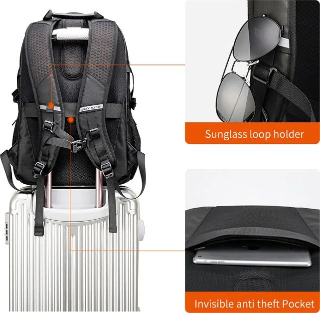 ARCTIC HUNTER τσάντα πλάτης B00388 με θήκη laptop 15.6", USB, 27L, μπλε — εικόνα 7