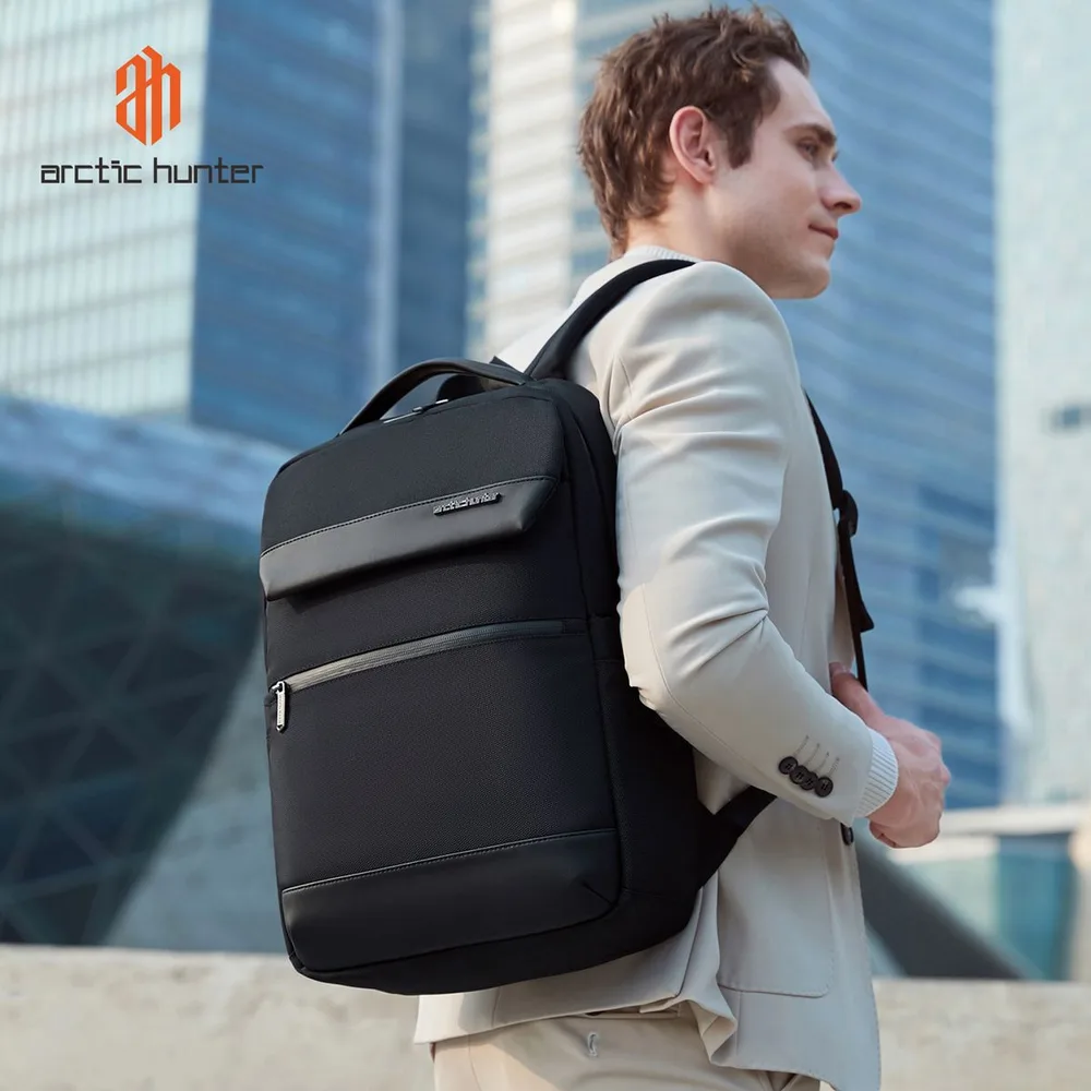 ARCTIC HUNTER τσάντα πλάτης B00671 με θήκη laptop 15.6", 16L, μαύρη — εικόνα 2